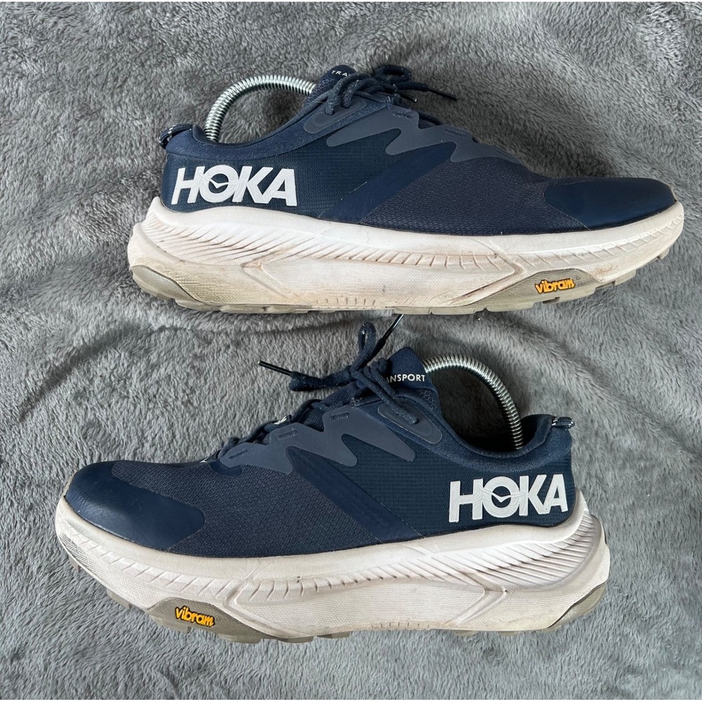 Hoka One One Transport Sneakers Mens 8.5 Wide Navy White Lace Up 1164370-VYN